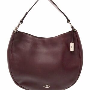 Coach Burgundy Leather Hobo Bag